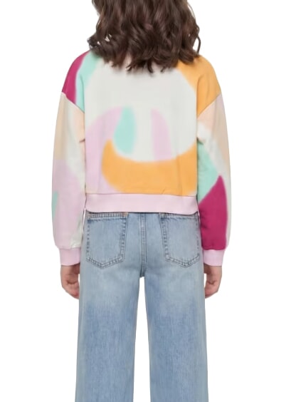 KID Sweat-shirt pour filles, en coton fantaisie tropicale - B&eacute;b&eacute; Sweat