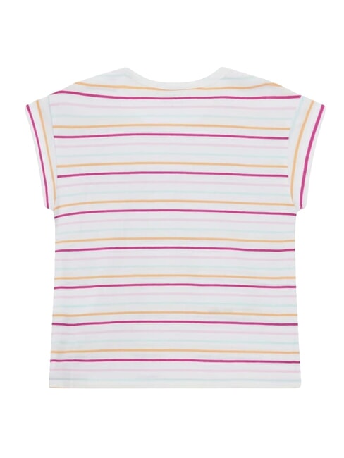 KID d&eacute;bardeur en coton rayures de jus de fruits - Tee-shirt enfant