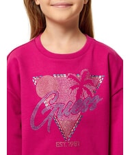 GUESS KID Sweat-shirt en coton pour filles fuchsia - B&eacute;b&eacute; Sweat - 3