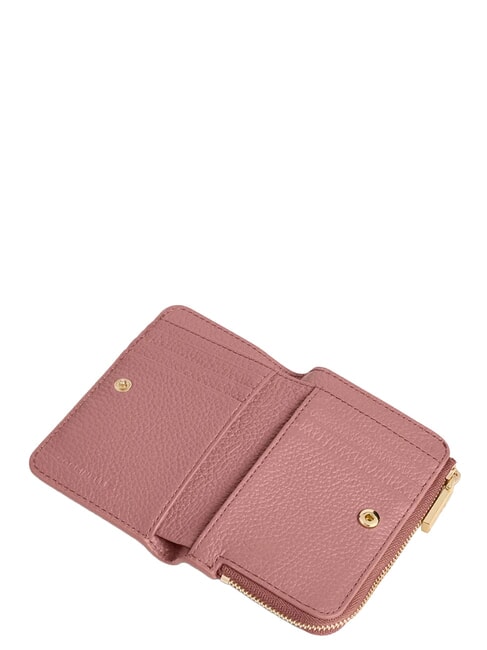 METALLIC SOFT Petit portefeuille en cuir Rose d'hiver - Portefeuilles Femme