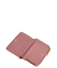 COCCINELLE METALLIC SOFT Petit portefeuille en cuir Rose d'hiver - Portefeuilles Femme - 2