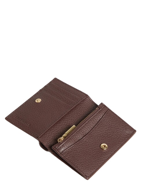METALLIC SOFT Portefeuille compact en cuir baie - Portefeuilles Femme