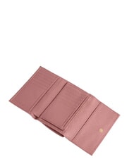 COCCINELLE METALLIC SOFT Portefeuille &agrave; deux volets en cuir martel&eacute; Rose d'hiver - Portefeuilles Femme - 2