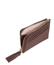 COCCINELLE TASSEL Porte-cartes zipp&eacute; en cuir martel&eacute; - Portefeuilles Femme