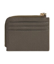 COCCINELLE TASSEL Porte-cartes zipp&eacute; en cuir martel&eacute; boue - Portefeuilles Femme - 3