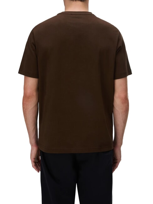 S-BOX LOGO SS 1 T-shirt en coton brun fonc&eacute; - T-shirt