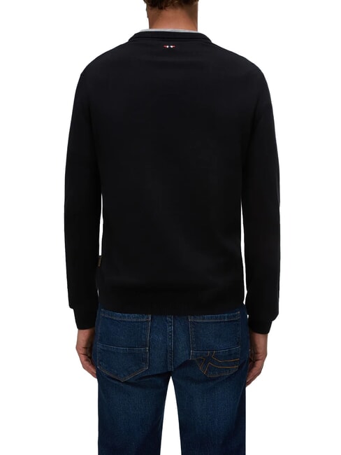 DROZ pull &agrave; col rond noir 041 - Pulls pour hommes