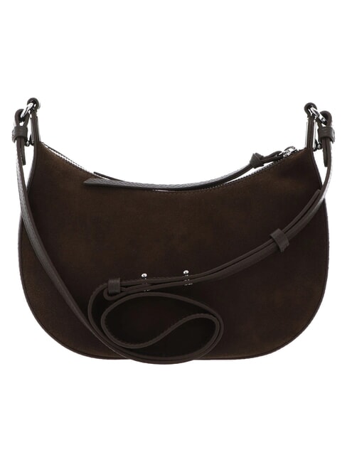 FUJIKO SUEDE BI sac bandouli&egrave;re en cuir boue - Sacs pour Femme