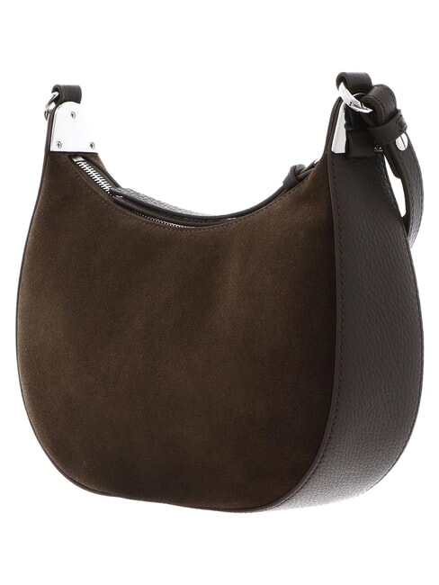 FUJIKO SUEDE BI sac bandouli&egrave;re en cuir boue - Sacs pour Femme