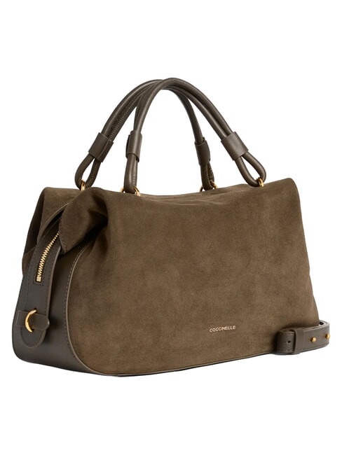 LIZZIE SUED.BIM Sac &agrave; main avec bandouli&egrave;re, en cuir boue - Sacs pour Femme