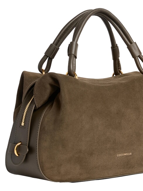 LIZZIE SUED.BIM Sac &agrave; main avec bandouli&egrave;re, en cuir boue - Sacs pour Femme