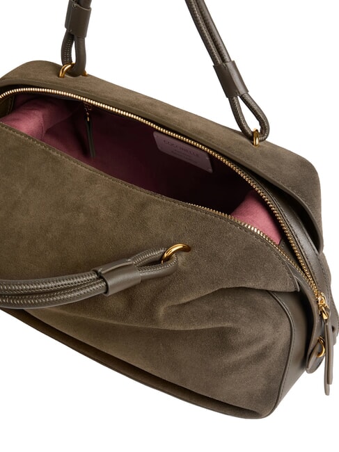 LIZZIE SUED.BIM Sac &agrave; main avec bandouli&egrave;re, en cuir boue - Sacs pour Femme