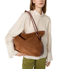 COCCINELLE LIZZIE SUED.BIM sac bandouli&egrave;re en daim Cognac - Sacs pour Femme - 2