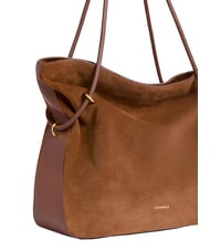 COCCINELLE LIZZIE SUED.BIM sac bandouli&egrave;re en daim Cognac - Sacs pour Femme - 4