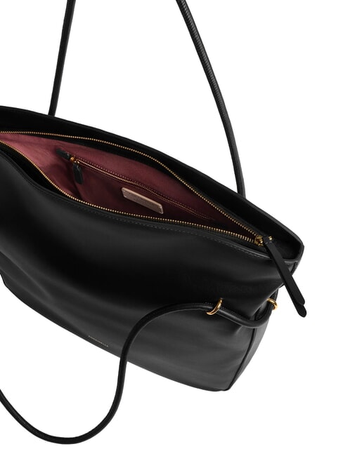 LIZZIE sac cabas bandouli&egrave;re en cuir Noir - Sacs pour Femme