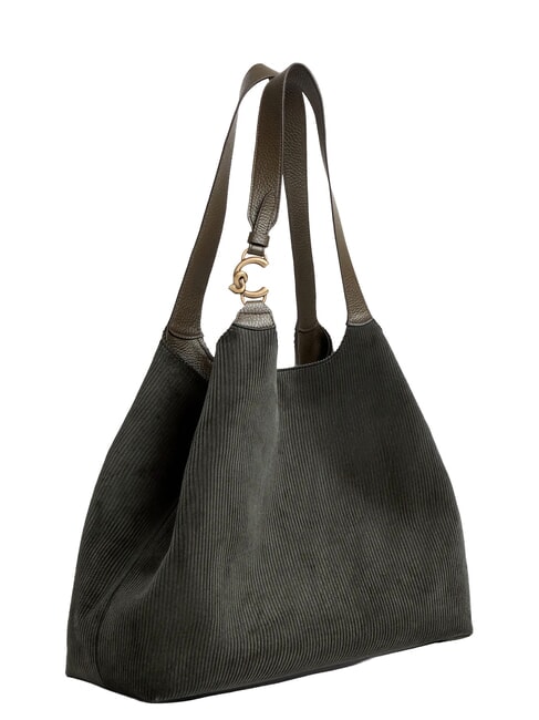 C-EASY CORDURO sac cabas bandouli&egrave;re en cuir boue - Sacs pour Femme
