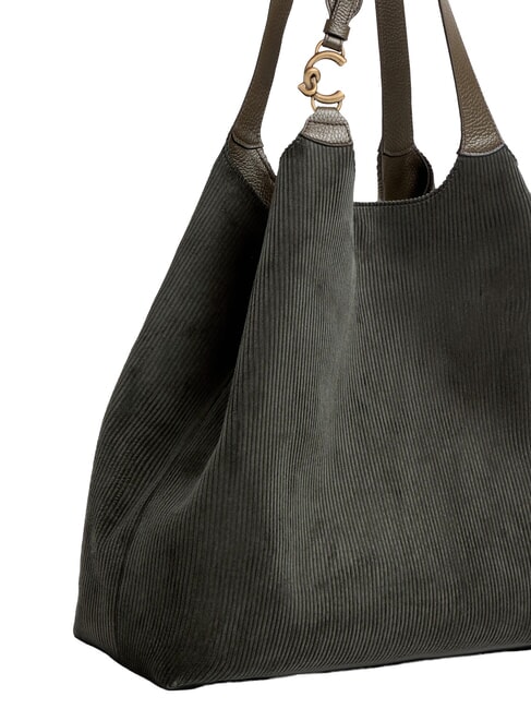 C-EASY CORDURO sac cabas bandouli&egrave;re en cuir boue - Sacs pour Femme