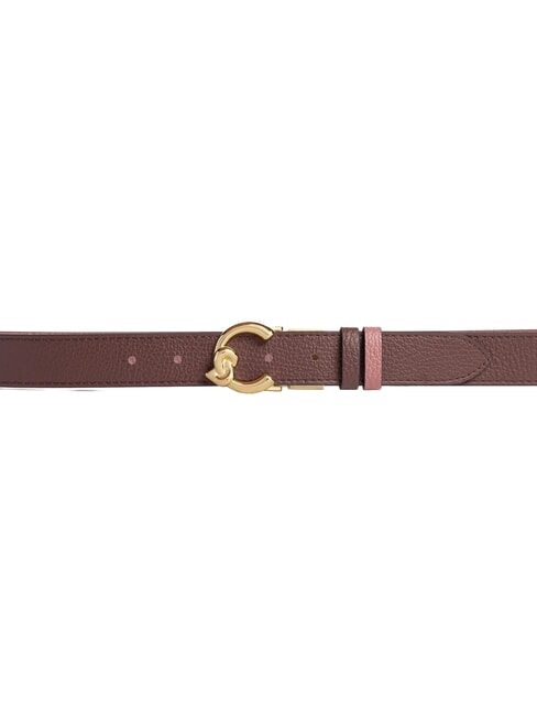 C-ME BICOLOR  Ceinture en cuir r&eacute;versible baies/rose d'hiver - Ceintures