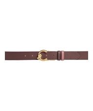 COCCINELLE C-ME BICOLOR  Ceinture en cuir r&eacute;versible baies/rose d'hiver - Ceintures - 3