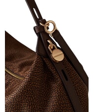 BORBONESE PRIVE L Sac bandouli&egrave;re, avec bandouli&egrave;re ch&acirc;taigne - Sacs pour Femme - 4