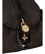 BORBONESE POCHE Sac bandouli&egrave;re, avec bandouli&egrave;re goudron - Sacs pour Femme - 4
