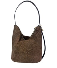 BORBONESE PRIVE Sac bandouli&egrave;re vertical ch&acirc;taigne - Sacs pour Femme - 3