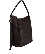 BORBONESE PRIVE Sac bandouli&egrave;re vertical chocolat - Sacs pour Femme - 2