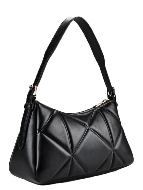 EMBOSSED QUILTED Sac bandouli&egrave;re ajustable Noir - Sacs pour Femme