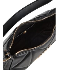 LOVE MOSCHINO EMBOSSED QUILTED Sac bandouli&egrave;re ajustable Noir - Sacs pour Femme - 3