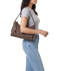 LOVE MOSCHINO SIGNATURE ZIP Sac bandouli&egrave;re ajustable brun/marron - Sacs pour Femme - 2