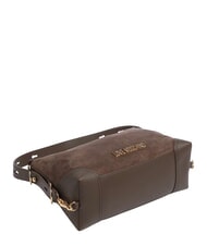 LOVE MOSCHINO SIGNATURE ZIP Sac bandouli&egrave;re ajustable brun/marron - Sacs pour Femme - 4