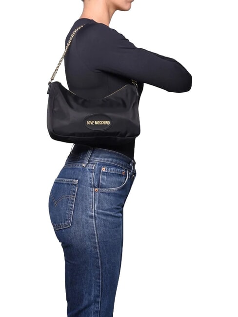 CITY CORE Sac bandouli&egrave;re avec bandouli&egrave;re cha&icirc;ne Noir - Sacs pour Femme