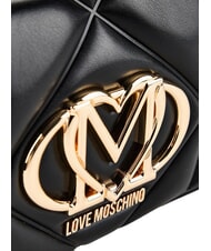 LOVE MOSCHINO EMBOSSED QUILTED sac bandouli&egrave;re Noir - Sacs pour Femme - 4