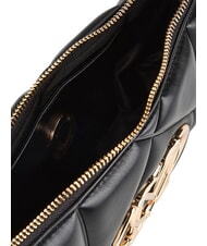 LOVE MOSCHINO EMBOSSED QUILTED sac bandouli&egrave;re Noir - Sacs pour Femme - 5