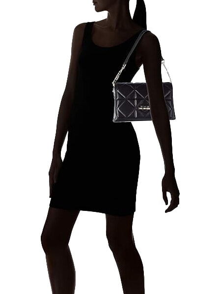 OVAL FRIEZE sac bandouli&egrave;re Noir - Sacs pour Femme