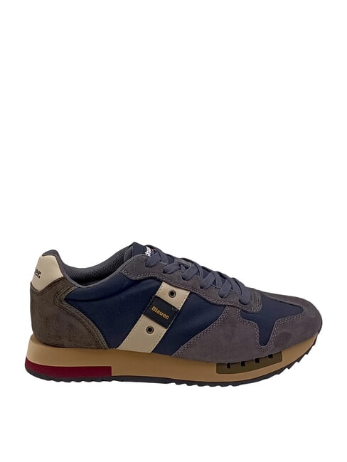 QUEENS Baskets marine/taupe - Chaussures Homme