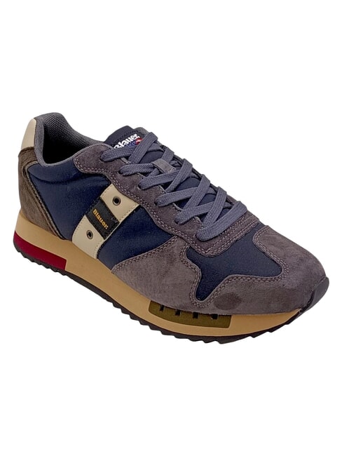 QUEENS Baskets marine/taupe - Chaussures Homme