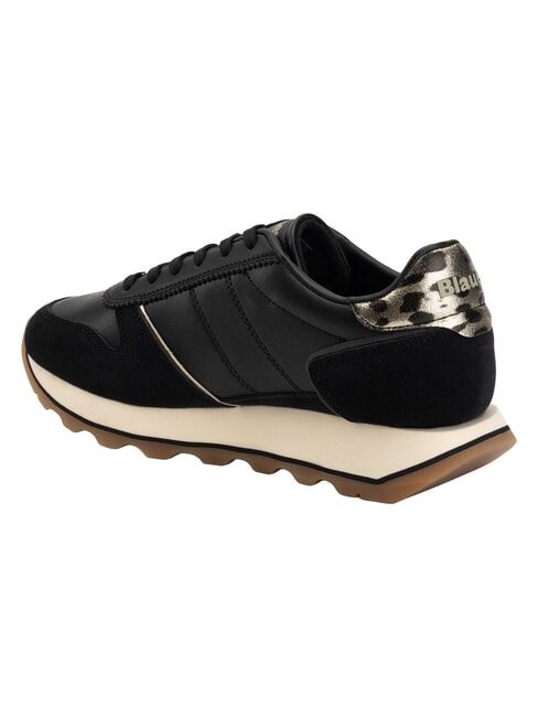 MILLS Baskets pour femmes noir/l&eacute;opard - Chaussures Femme