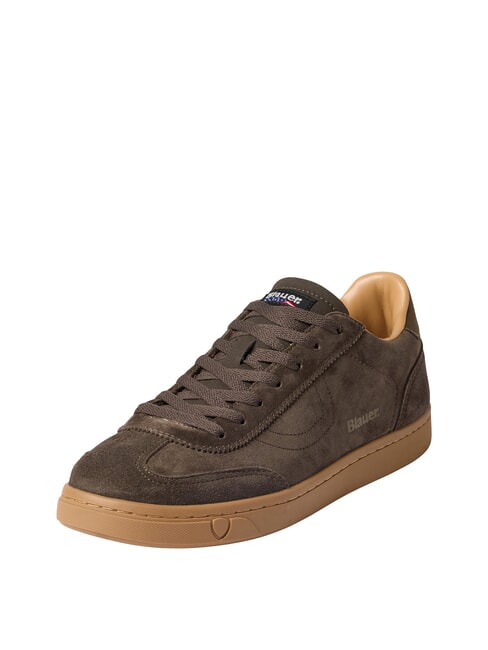 LOWELL Baskets en cuir brun - Chaussures Homme