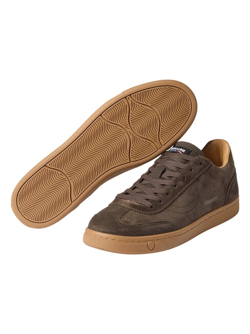 LOWELL Baskets en cuir brun - Chaussures Homme