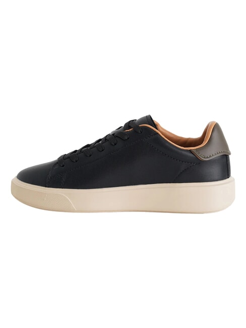 BUCK Baskets en cuir noir/militaire - Chaussures Homme