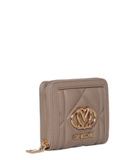LOVE MOSCHINO EMBOSSED QUILTED portefeuille compact &agrave; fermeture &eacute;clair sable - Portefeuilles Femme - 3