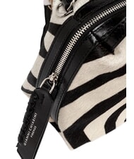 GIANNI CHIARINI ALIFA Sac bandouli&egrave;re en cuir, avec bandouli&egrave;re z&egrave;bre noir et blanc - Sacs pour Femme - 6
