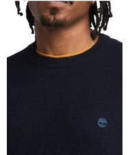 TIMBERLAND MERINO Pull ras du cou en laine m&eacute;lang&eacute;e saphir fonc&eacute;/denim fonc&eacute; - Pulls pour hommes - 3