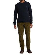 TIMBERLAND MERINO Pull ras du cou en laine m&eacute;lang&eacute;e saphir fonc&eacute;/denim fonc&eacute; - Pulls pour hommes - 4