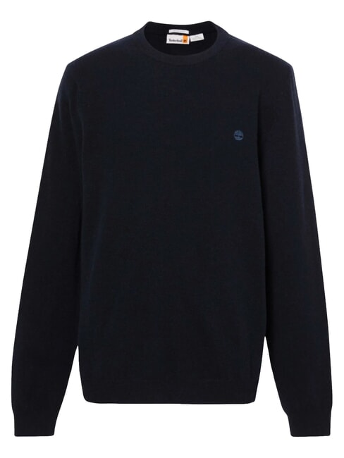 MERINO Pull ras du cou en laine m&eacute;lang&eacute;e saphir fonc&eacute;/denim fonc&eacute; - Pulls pour hommes