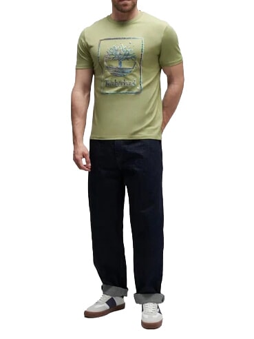 WATER T-shirt &agrave; manches courtes, pur coton vert clair - T-shirt