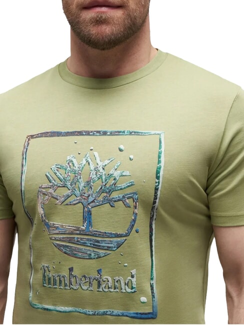 WATER T-shirt &agrave; manches courtes, pur coton vert clair - T-shirt