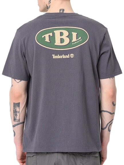GAS STATION T-shirt &agrave; manches courtes, pur coton perle noircie - T-shirt