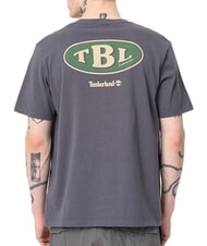 TIMBERLAND GAS STATION T-shirt &agrave; manches courtes, pur coton perle noircie - T-shirt - 2